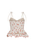 Top Rosita Peplum Ivory Red